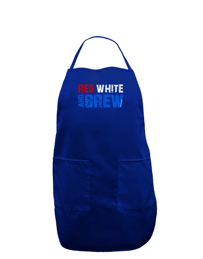 Red White and Brew Color Dark Adult Apron by TooLoud-Bib Apron-TooLoud-Royal Blue-One-Size-Davson Sales