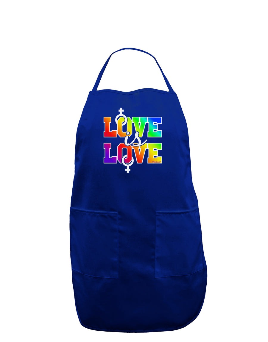 Love Is Love Lesbian Pride Dark Adult Apron-Bib Apron-TooLoud-Black-One-Size-Davson Sales