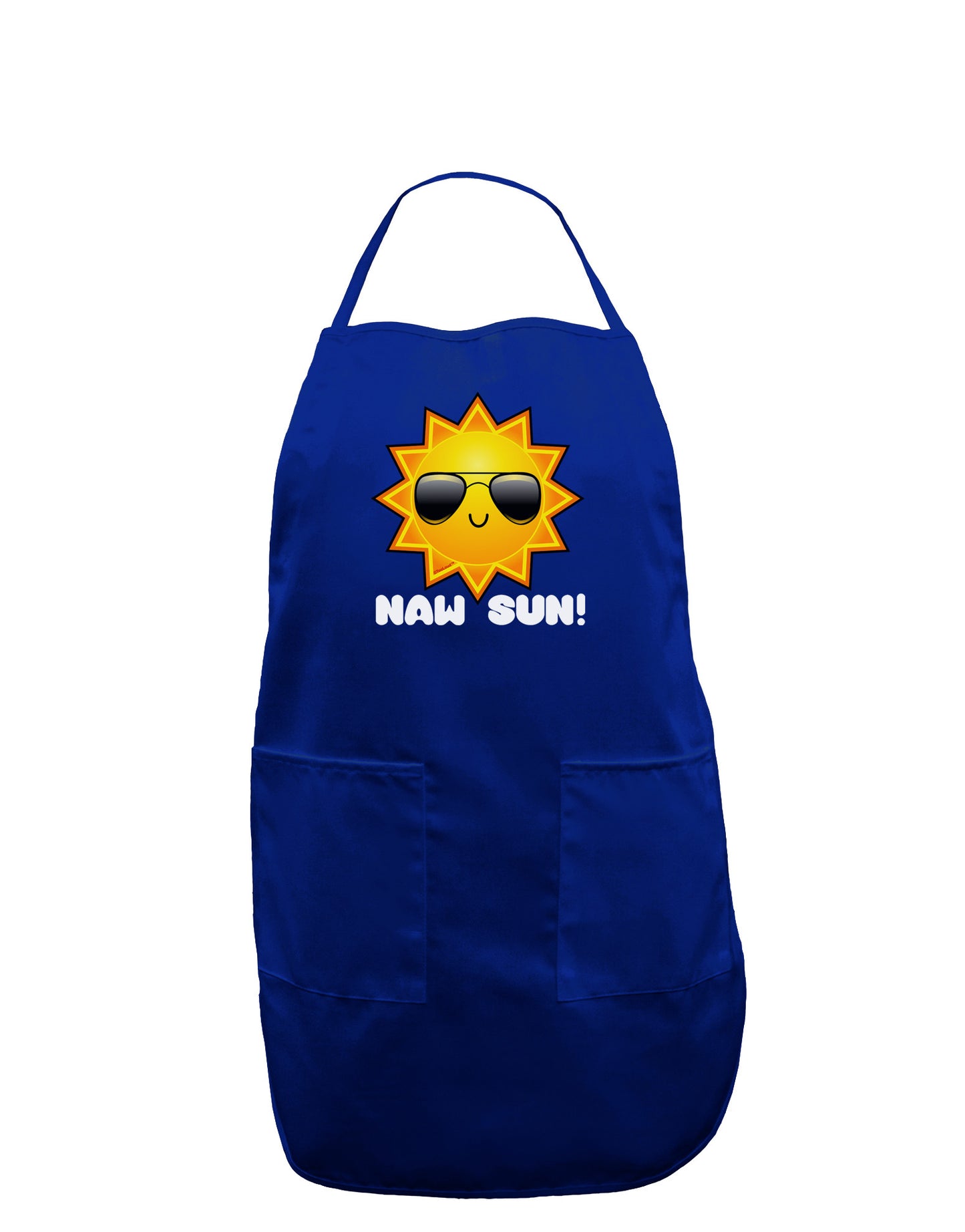 Naw Sun Cute Sun Dark Dark Adult Apron-Bib Apron-TooLoud-Royal Blue-One-Size-Davson Sales