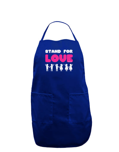 Stand For Love Pink Dark Adult Apron-Bib Apron-TooLoud-Royal Blue-One-Size-Davson Sales