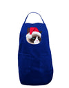 Santa Hat Disgruntled Siamese Cat Dark Adult Apron by-Bib Apron-TooLoud-Royal Blue-One-Size-Davson Sales