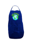 Go Green - Planet Earth Dark Adult Apron-Bib Apron-TooLoud-Royal Blue-One-Size-Davson Sales