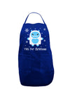 Yeti (Ready) for Christmas - Abominable Snowman Dark Adult Apron-Bib Apron-TooLoud-Royal Blue-One-Size-Davson Sales