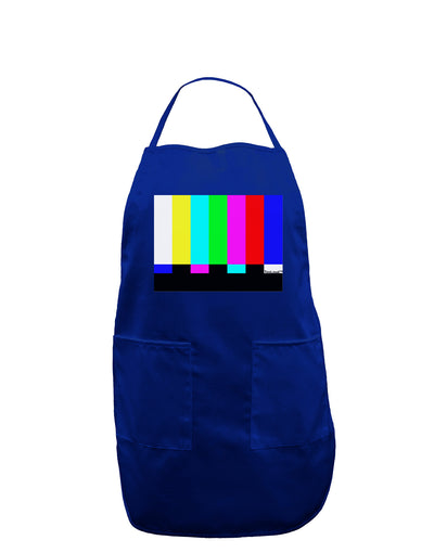 Color Bars Test Signal Dark Adult Apron-Bib Apron-TooLoud-Royal Blue-One-Size-Davson Sales