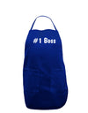 #1 Boss Text - Boss Day Dark Adult Apron-Bib Apron-TooLoud-Royal Blue-One-Size-Davson Sales