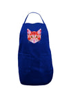 Geometric Kitty Red Dark Adult Apron-Bib Apron-TooLoud-Royal Blue-One-Size-Davson Sales