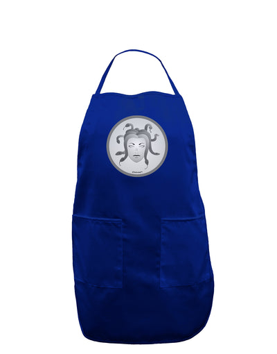 Medusa Head Coin - Greek Mythology Dark Adult Apron by TooLoud-Bib Apron-TooLoud-Royal Blue-One-Size-Davson Sales