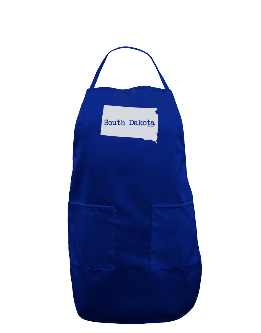 South Dakota - United States Shape Dark Adult Apron by TooLoud-Bib Apron-TooLoud-Black-One-Size-Davson Sales