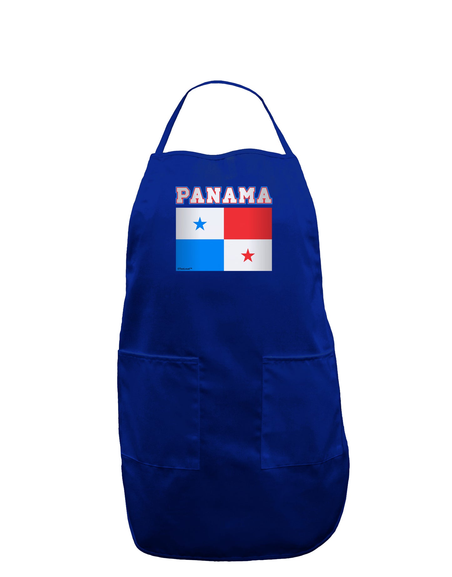 Panama Flag Dark Dark Adult Apron-Bib Apron-TooLoud-Royal Blue-One-Size-Davson Sales
