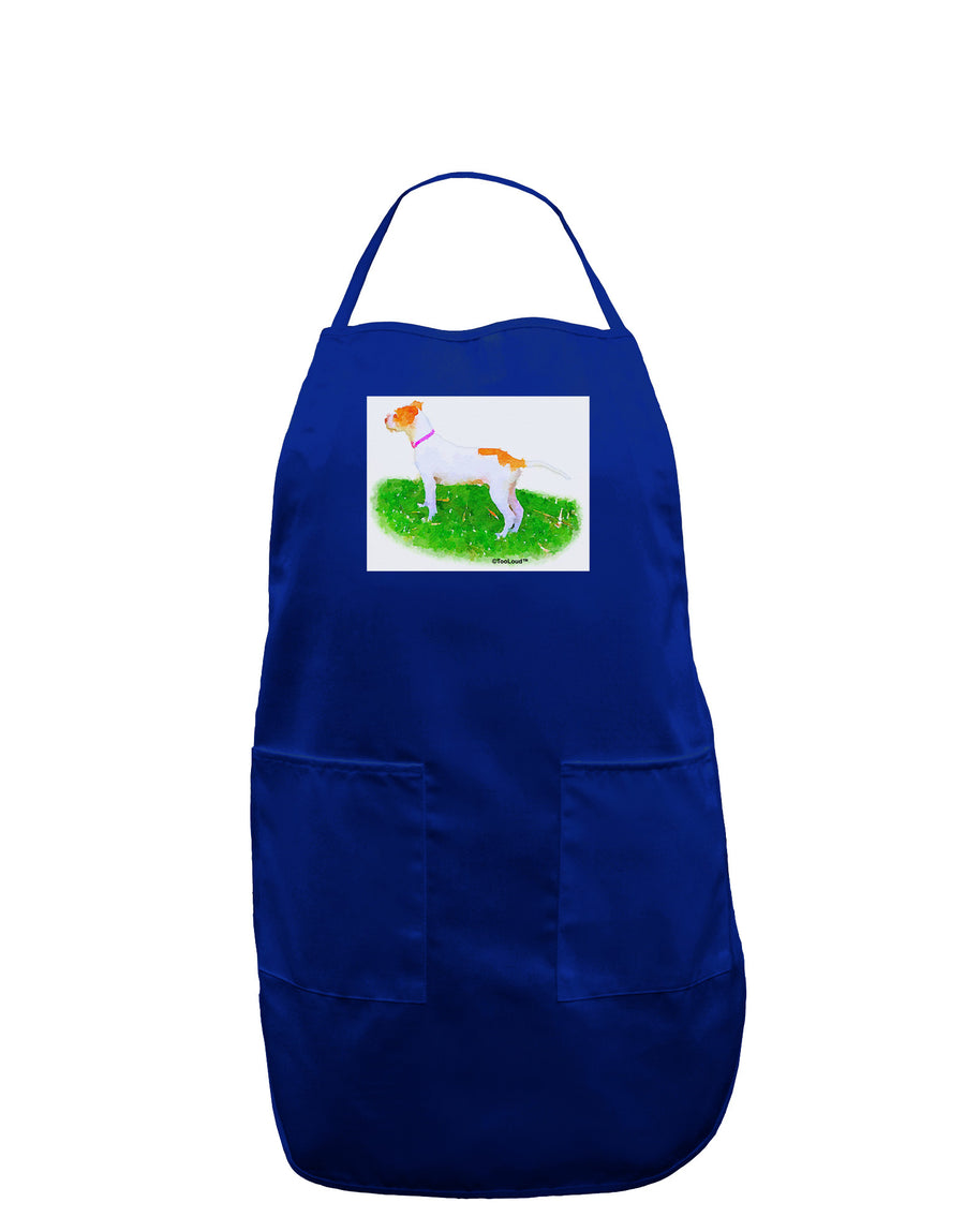 Vigilant Dog Watercolor Dark Adult Apron-Bib Apron-TooLoud-Black-One-Size-Davson Sales