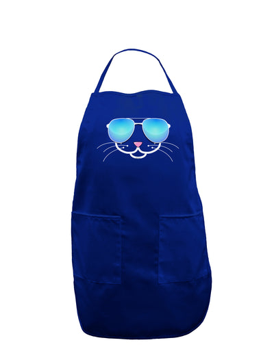 Kyu-T Face - Kattia Cool Sunglasses Dark Adult Apron-Bib Apron-TooLoud-Royal Blue-One-Size-Davson Sales