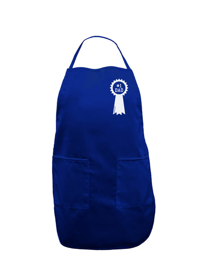 Number One Dad Award Ribbon Dark Adult Apron-Bib Apron-TooLoud-Royal Blue-One-Size-Davson Sales