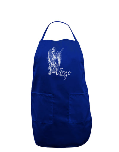 Virgo Illustration Dark Adult Apron-Bib Apron-TooLoud-Royal Blue-One-Size-Davson Sales