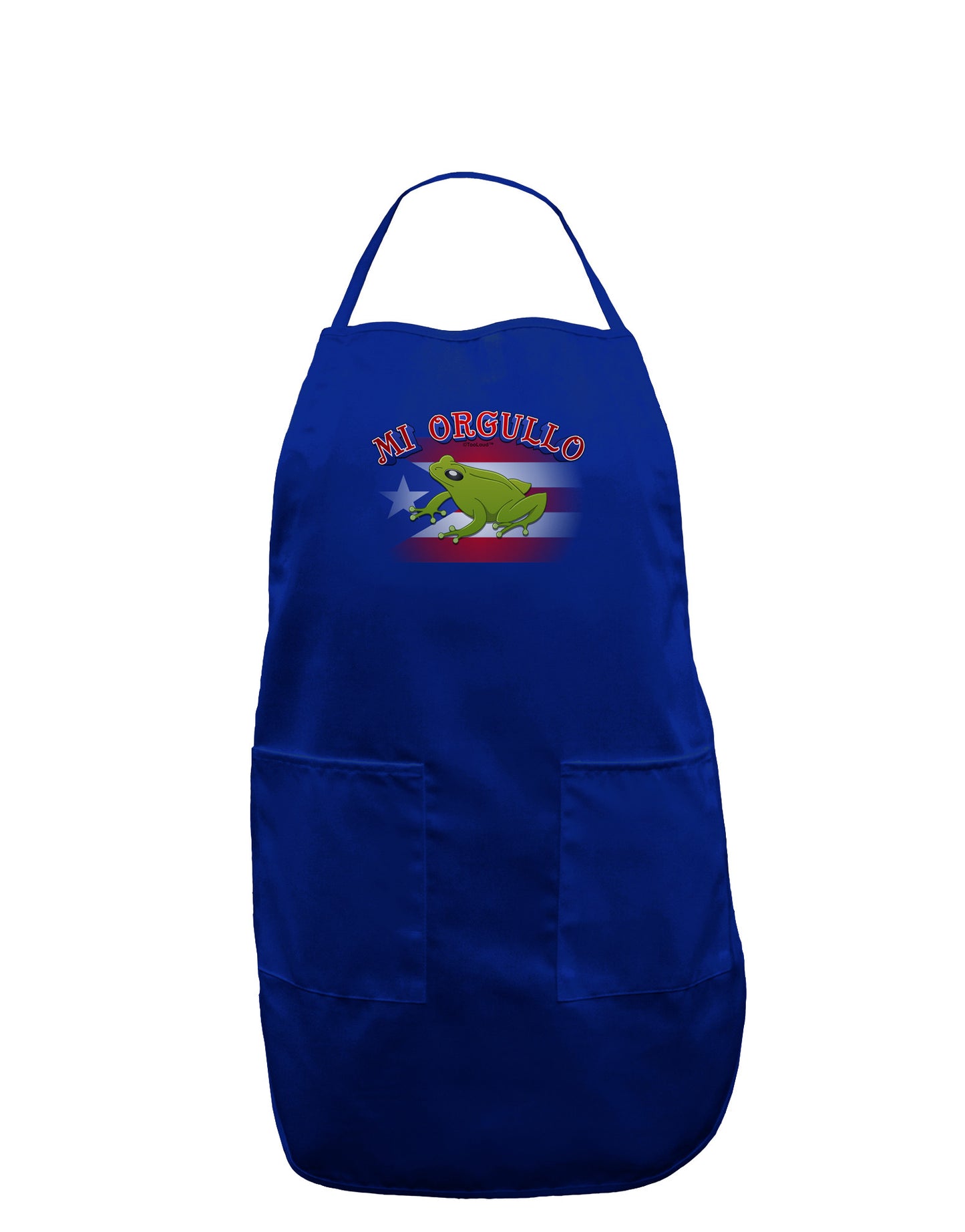 Mi Orgullo Coqui Dark Adult Apron-Bib Apron-TooLoud-Royal Blue-One-Size-Davson Sales