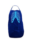 Human Blue Skeleton Bones Ribcage Dark Adult Apron-Bib Apron-TooLoud-Royal Blue-One-Size-Davson Sales