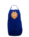 Cute Pomeranian Dog Dark Adult Apron by TooLoud-Bib Apron-TooLoud-Royal Blue-One-Size-Davson Sales