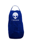 Extraterrestrial - I Believe Distressed Dark Adult Apron by TooLoud-Bib Apron-TooLoud-Royal Blue-One-Size-Davson Sales