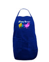 Happy Easter Peepers Dark Adult Apron-Bib Apron-TooLoud-Royal Blue-One-Size-Davson Sales