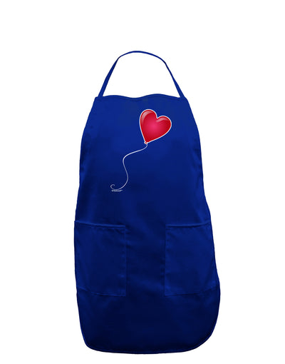 Cute Red Heart Balloon Dark Adult Apron-Bib Apron-TooLoud-Royal Blue-One-Size-Davson Sales