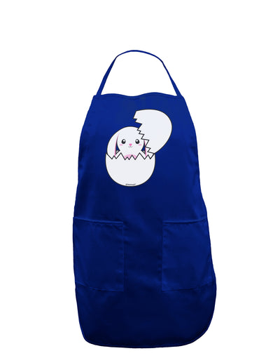 Cute Easter Bunny Hatching Dark Adult Apron by TooLoud-Bib Apron-TooLoud-Royal Blue-One-Size-Davson Sales