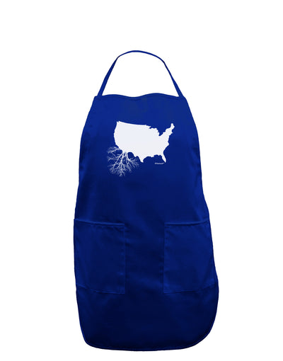 American Roots Design Dark Adult Apron by TooLoud-Bib Apron-TooLoud-Royal Blue-One-Size-Davson Sales