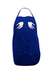 Shrugging Hands Dark Adult Apron-Bib Apron-TooLoud-Royal Blue-One-Size-Davson Sales