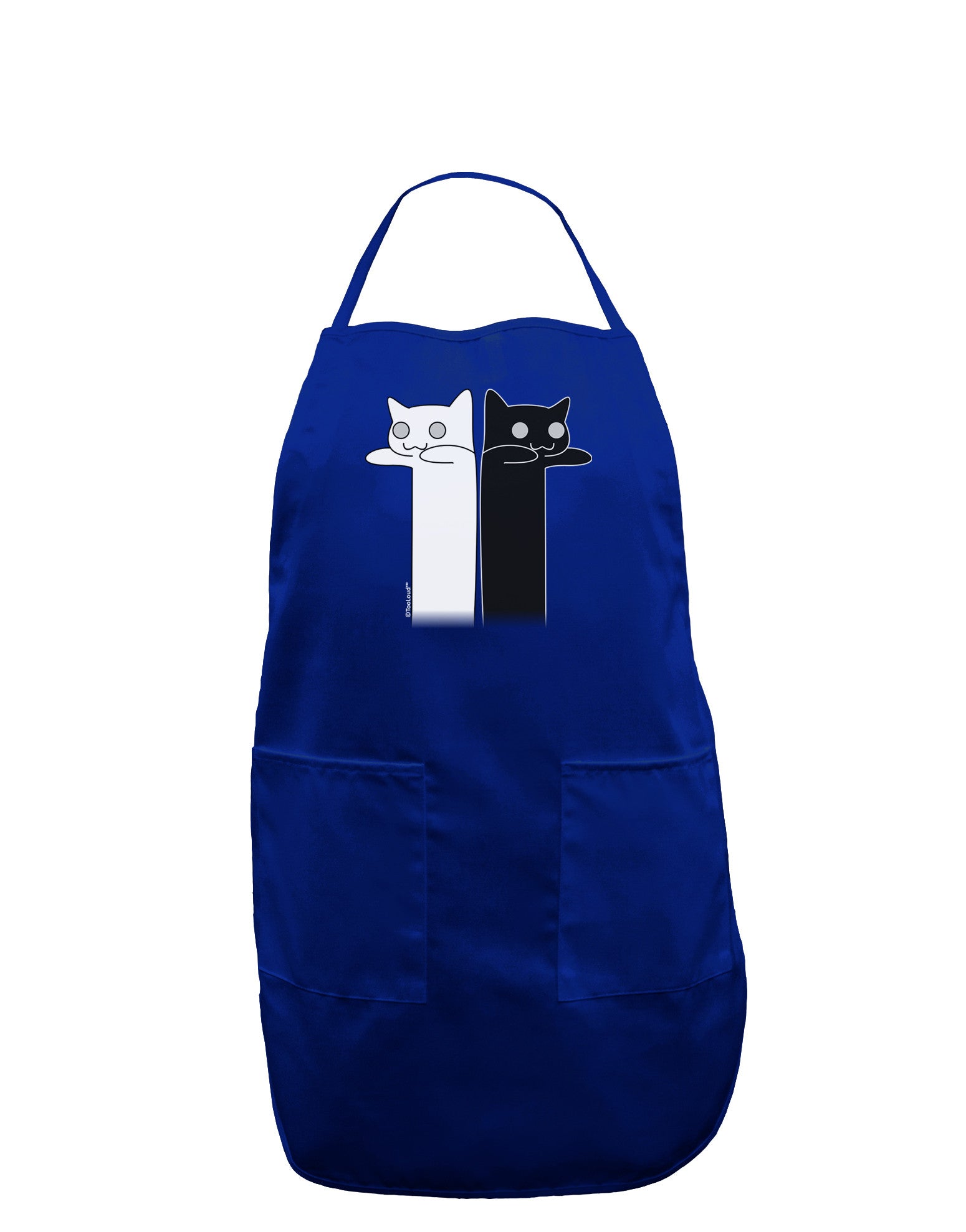 Longcat and Tacgnol - Internet Humor Dark Adult Apron by TooLoud-Bib Apron-TooLoud-Royal Blue-One-Size-Davson Sales
