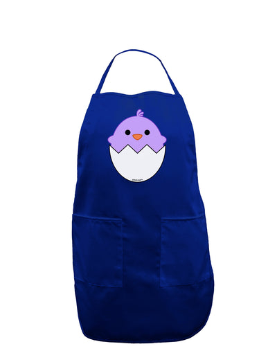 Cute Hatching Chick - Purple Dark Adult Apron by TooLoud-Bib Apron-TooLoud-Royal Blue-One-Size-Davson Sales