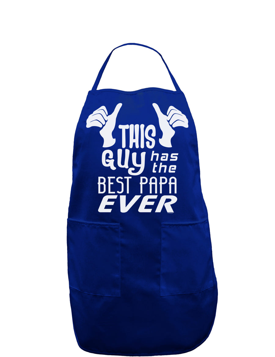 This Guy Has the Best Papa Ever Dark Adult Apron-Bib Apron-TooLoud-Black-One-Size-Davson Sales