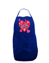 Be My Valentine Romantic Hearts Dark Adult Apron-Bib Apron-TooLoud-Royal Blue-One-Size-Davson Sales