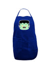 Cute Pixel Monster Dark Adult Apron-Bib Apron-TooLoud-Royal Blue-One-Size-Davson Sales