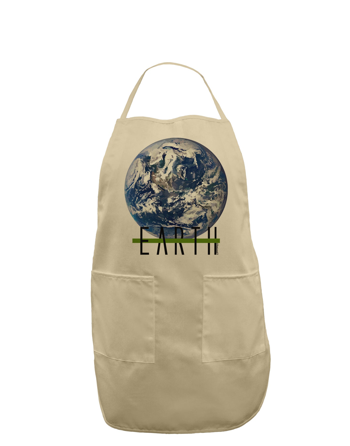 Planet Earth Text Adult Apron-Bib Apron-TooLoud-Stone-One-Size-Davson Sales