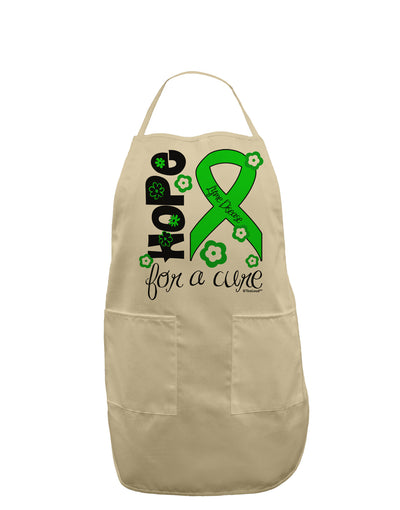 Hope for a Cure - Lime Green Ribbon Lyme Disease - Flowers Adult Apron-Bib Apron-TooLoud-Stone-One-Size-Davson Sales