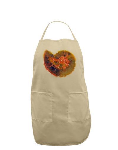 Nautilus Fossil Watercolor Adult Apron-Bib Apron-TooLoud-Stone-One-Size-Davson Sales