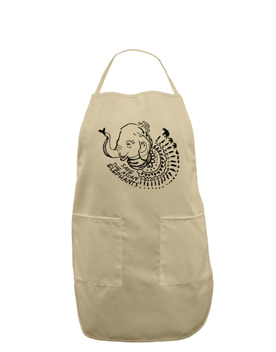 TooLoud Save the Asian Elephants Adult Apron-Bib Apron-TooLoud-Stone-One-Size-Davson Sales