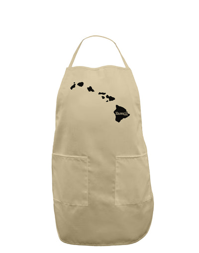 Hawaii - United States Shape Adult Apron by TooLoud-Bib Apron-TooLoud-Stone-One-Size-Davson Sales