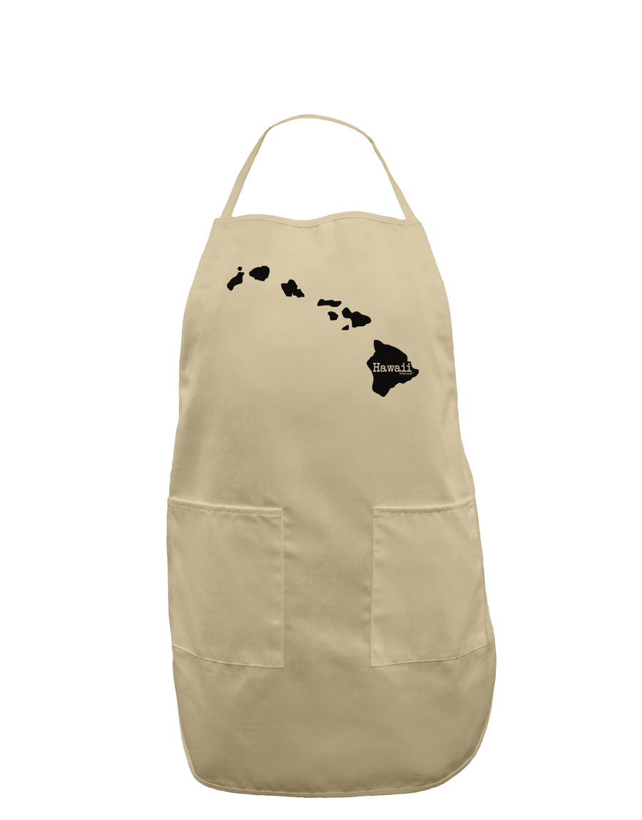 Hawaii - United States Shape Adult Apron by TooLoud-Bib Apron-TooLoud-White-One-Size-Davson Sales