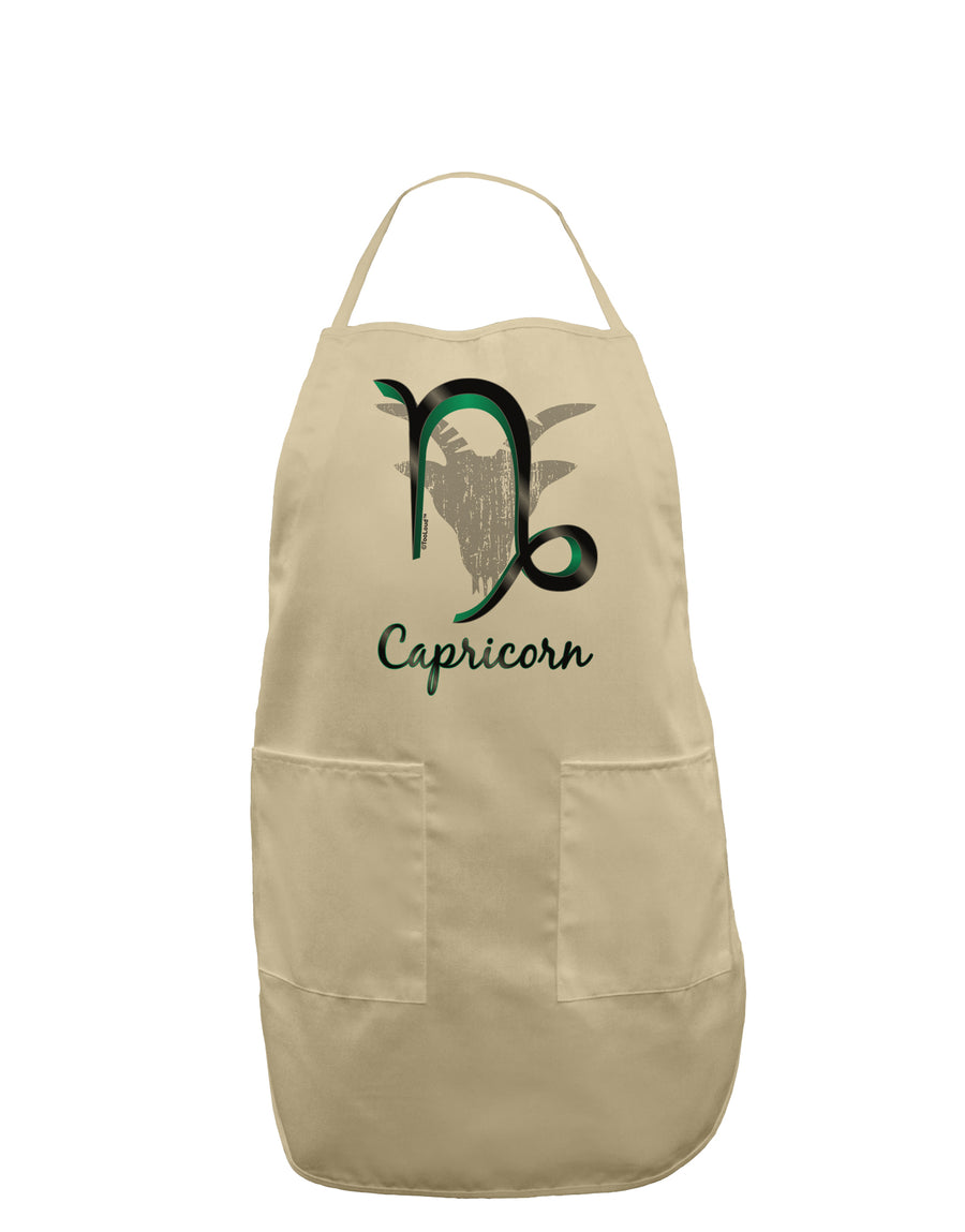 Capricorn Symbol Adult Apron-Bib Apron-TooLoud-White-One-Size-Davson Sales