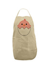 Cute Hatching Chick - Pink Adult Apron by TooLoud-Bib Apron-TooLoud-Stone-One-Size-Davson Sales