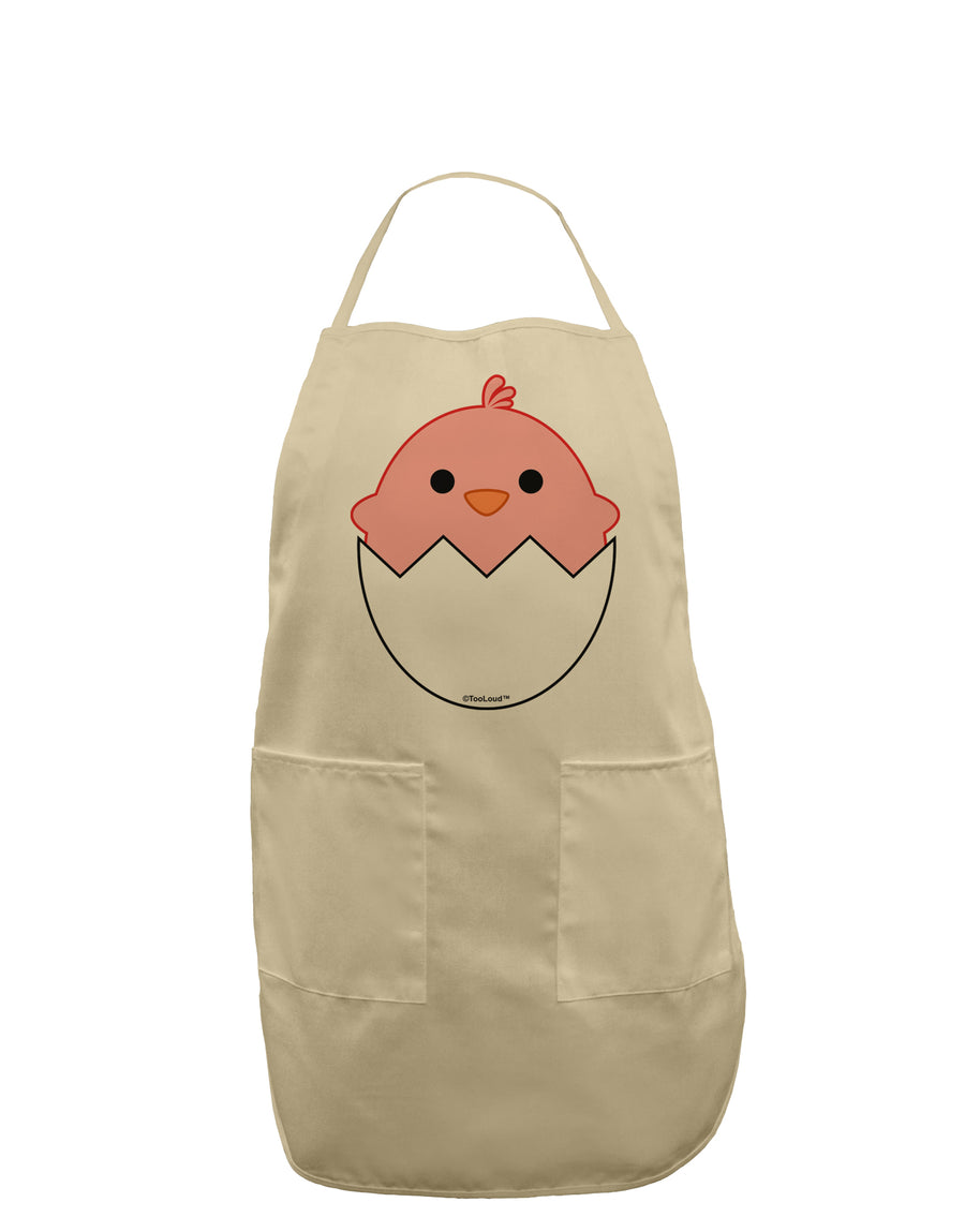 Cute Hatching Chick - Pink Adult Apron by TooLoud-Bib Apron-TooLoud-White-One-Size-Davson Sales