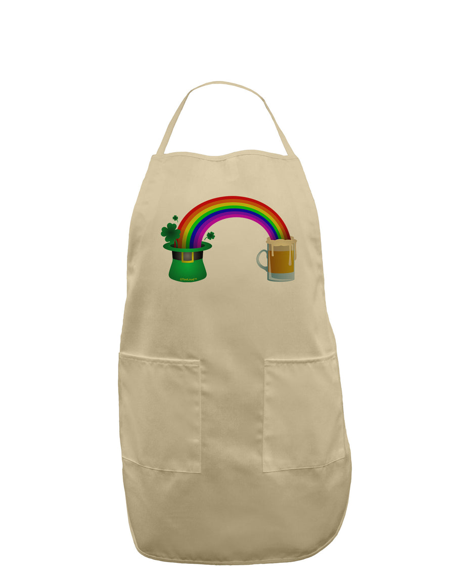 End Of The Rainbow - Beer Adult Apron-Bib Apron-TooLoud-White-One-Size-Davson Sales