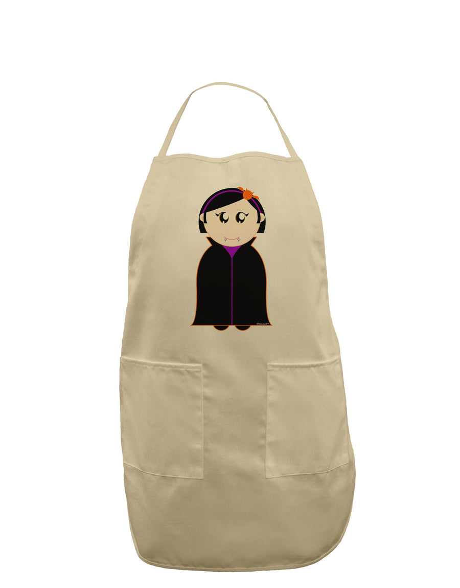 Cute Vampire Girl Halloween Adult Apron-Bib Apron-TooLoud-White-One-Size-Davson Sales