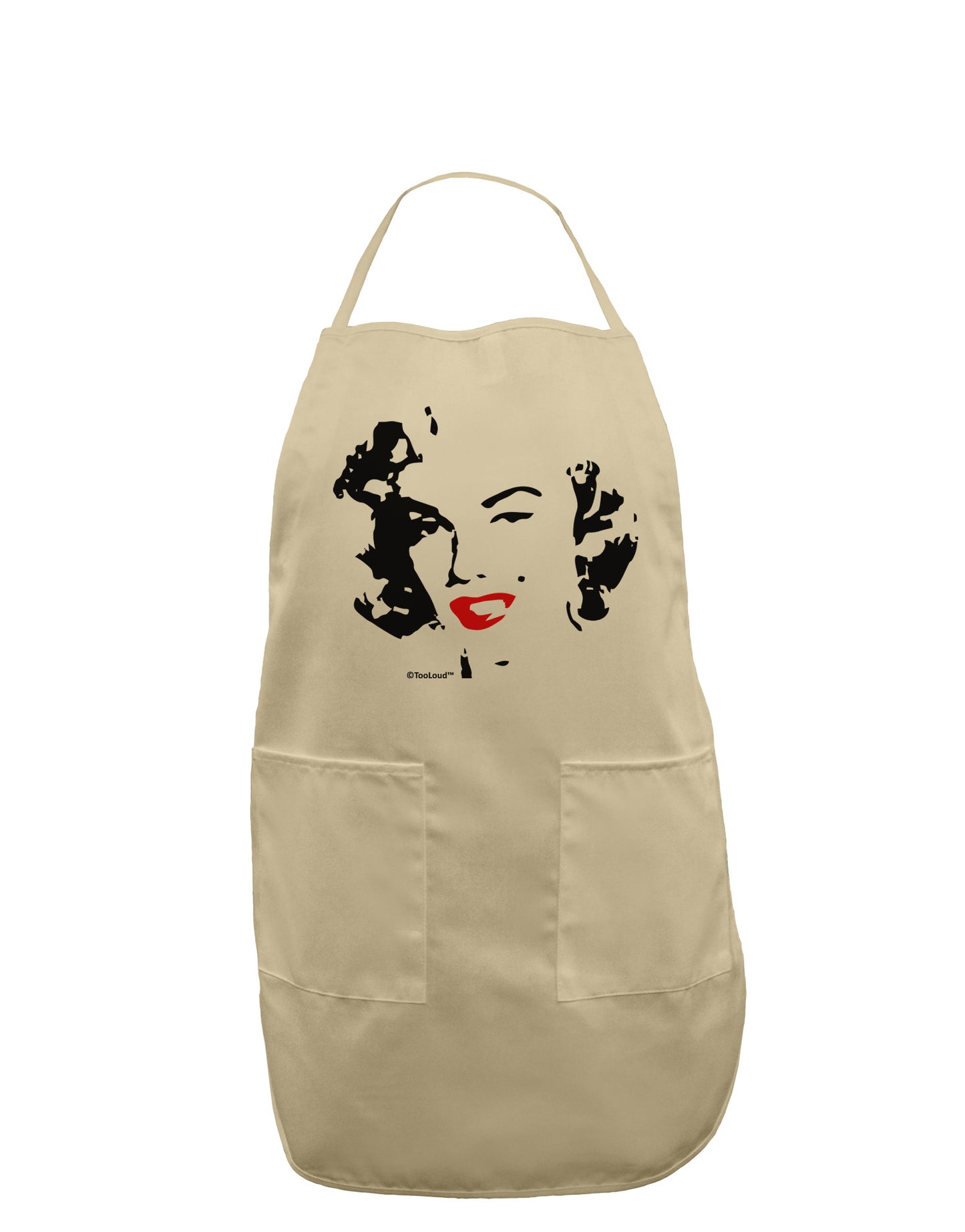Marilyn Monroe Cutout Design Red Lips Adult Apron by TooLoud-Bib Apron-TooLoud-Stone-One-Size-Davson Sales