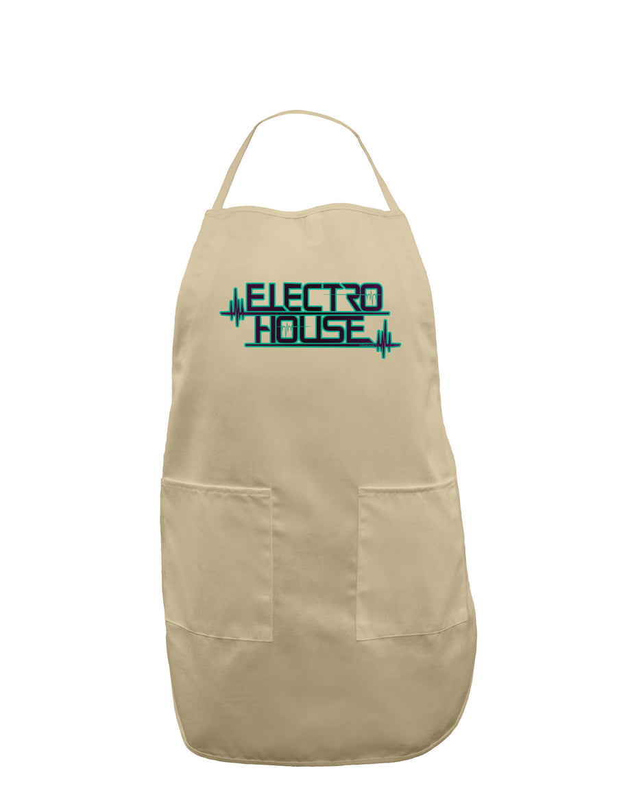 Electro House Bolt Adult Apron-Bib Apron-TooLoud-White-One-Size-Davson Sales