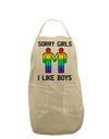 Sorry Girls I Like Boys Gay Rainbow Adult Apron-Bib Apron-TooLoud-Stone-One-Size-Davson Sales