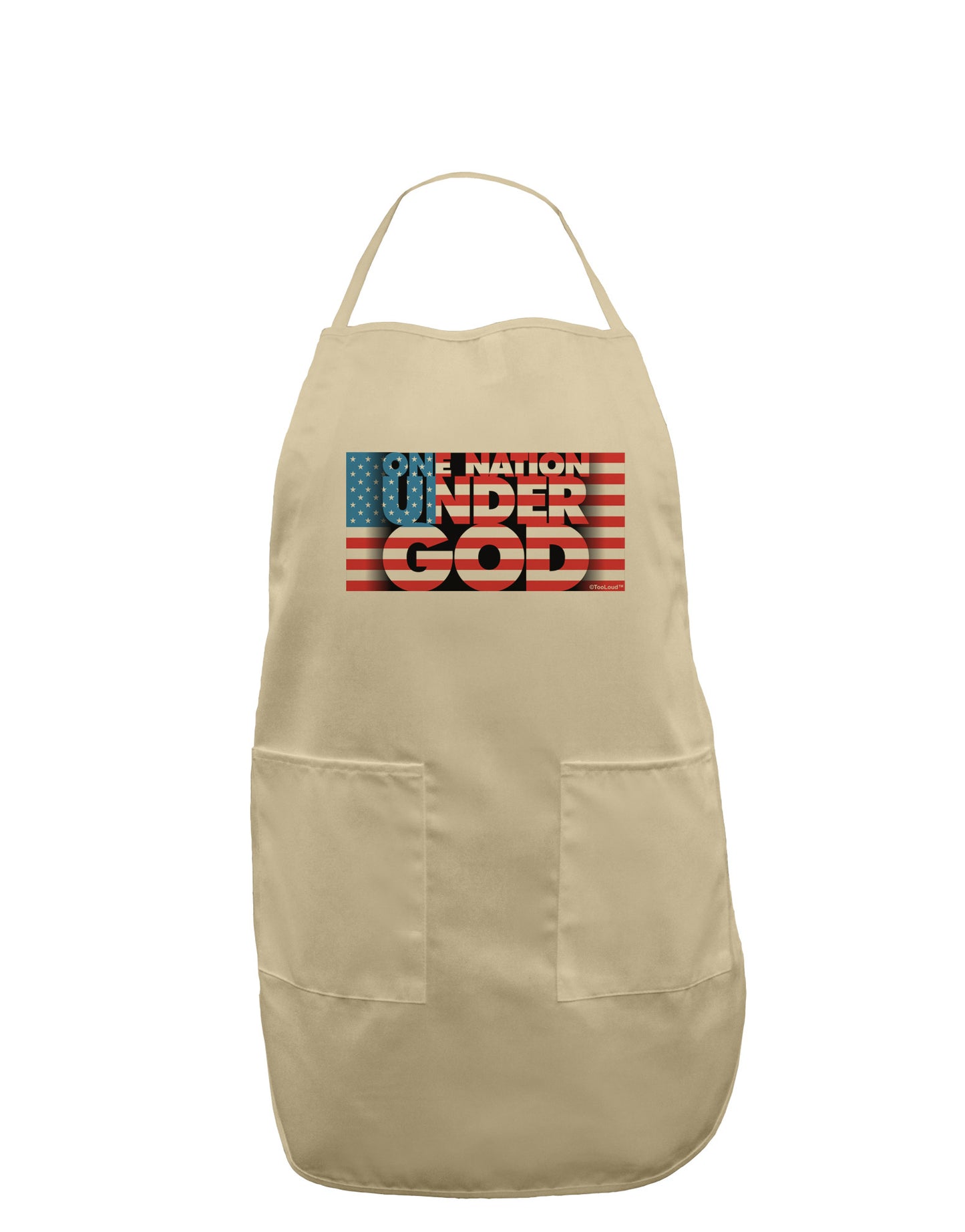 One Nation Under God Adult Apron-Bib Apron-TooLoud-Stone-One-Size-Davson Sales