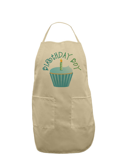 Birthday Boy - Candle Cupcake Adult Apron by TooLoud-Bib Apron-TooLoud-Stone-One-Size-Davson Sales