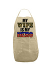 My Wife is My Hero - Armed Forces Adult Apron by TooLoud-Bib Apron-TooLoud-Stone-One-Size-Davson Sales