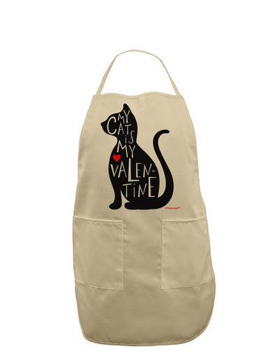 My Cat Is My Valentine Adult Apron by TooLoud-Bib Apron-TooLoud-Stone-One-Size-Davson Sales