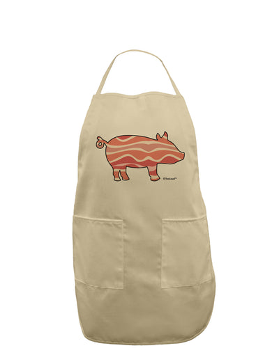 Bacon Pig Silhouette Adult Apron by TooLoud-Bib Apron-TooLoud-Stone-One-Size-Davson Sales